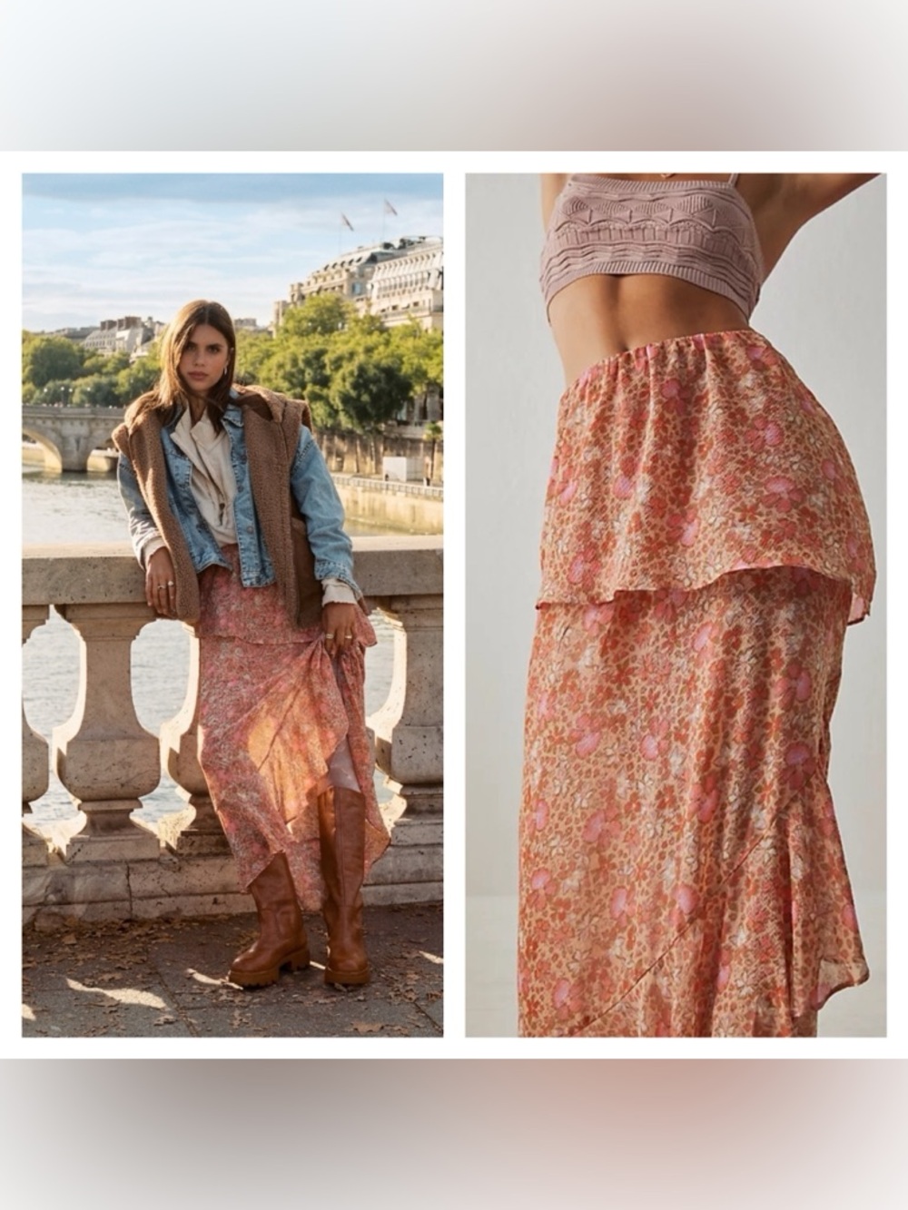 Free People Romance  Me tiered ruffle maxi skirt - Picture 2 of 8